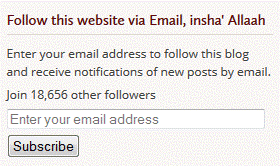 follow blog side widget